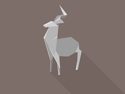 Origami Deer in Flat Design deer flat design origami