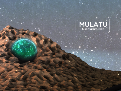 Mulatu Dribble 3d design lowpoly space terrain ui
