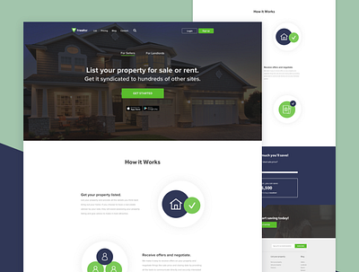 Landing Page for Property Startup landing landing page landing page design landing page ui minimal real estate web design