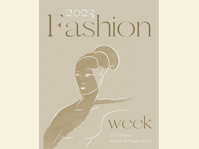Fashion Week poster 2023 branding graphic design illustration