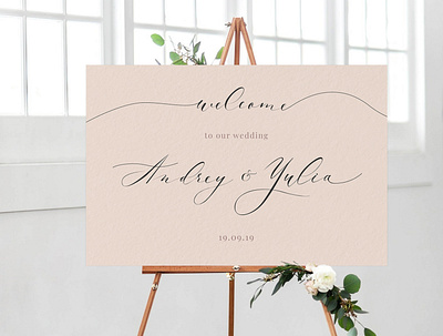 Wedding Callygraphy calligraphy wedding welcome