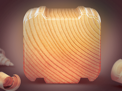 Wooden Icon Shaped Beam app concept icon idea illustration inspiration ios photoshop texture web wood