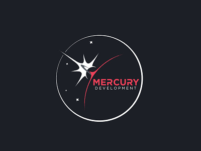 Mercury Development Logo Design Contest branding design illustration logo mercury planet space star