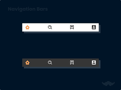 Simple Navigation Bar Concept dark light navbar ui uidesign