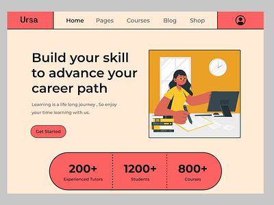 Online Learning Platform Landing Page : Concept