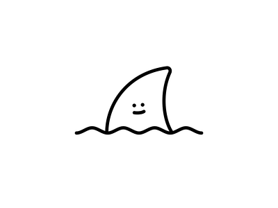 Shark - Ignorant Doodle animal black and white danger design doodles draw flash tattoo graphic ignorant ignorant tattoo illustration minimal sea shark simple smile wave