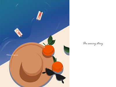 The sunny story art artist artwork design digitaldraw flatdesign flatillustration graphic design illustration illustrator minimalism ocean summer vector vectorart vectorillustration