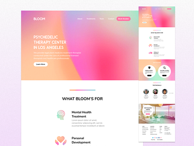 Psychedelic Therapy Center Concept - Landing Page