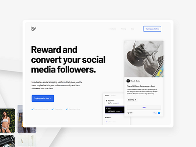 Impulse - Social Commerce App - Landing Page