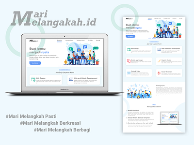 Marimelangkah.id branding design flat minimal ui userexperience userexperiencedesign userinterface ux web webdesign website website design