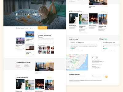 Great Fortune Hotel - Homepage airbnb booking clean homepage hotel hotel booking product design ui design