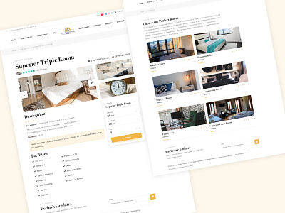 Hotel Rooms - Detail Page booking clear hotel hotel booking productdesign room room booking spa ui design web design
