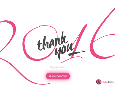 Thanks for Kutay clean dribbble first shot hello pink thanks welcome white
