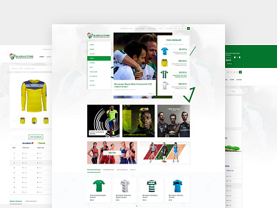 Bursastore UI Design - Pages bursaspor card clean ecommerce homepage product detail sport ui web