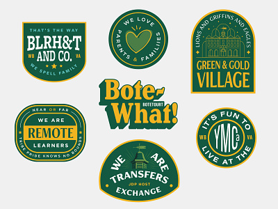 William & Mary Orientation Area Stickers badges college stickers university william mary