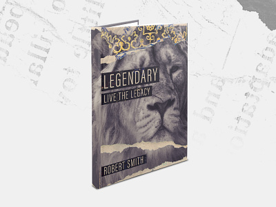 "Legendary" Book Cover book christian cover crown lion mockup notebook read