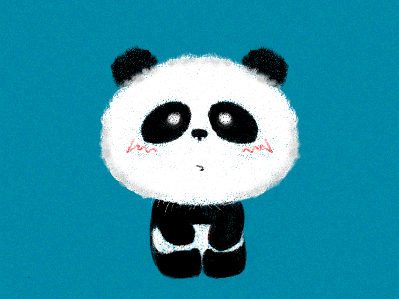Panda animation gif illustration