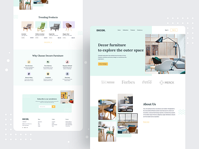 Furniture - Landing Page creative design ecommerce furniture interior landing page layout minimal product product page ui user experience userinterface ux web design webapp website design