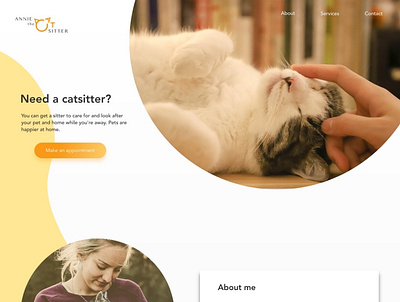 CatSitter branding design ui ux web website