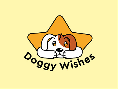 Doggy Wishes (WIP) branding brown cute design dog graphic design happy illustration kawaii logo star vector whis white