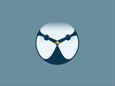Circle Bird Series: Tit bird blue branding design face frontal grey illustration logo tit vector