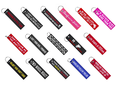 Key Tag designs - Motorcycle riders design key tags