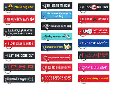 Key Tag designs - Dog lovers