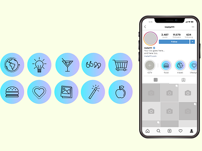 Instagram story icons design