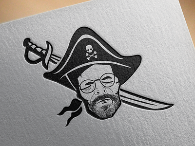Pirate sketch logo design logo