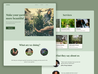 Gardenus - Decorate your garden design ui ux website design