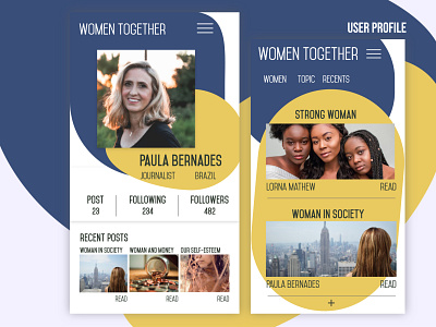 #06 Daily UI - Women Together app daily 100 challenge dailyui design post ui woman women women empowerment women together