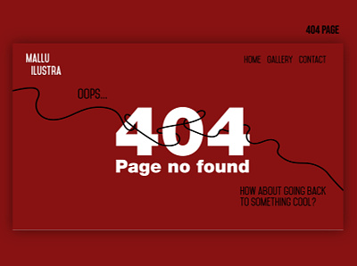 #08 Daily UI - Mallu Ilustra 404 404 error page 404 page daily 100 challenge dailyui design illustration oops typography ui