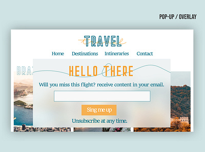 #16 Daily UI - Travel Blog blog brazil daily 100 challenge dailyui design germany overlay popup travel ui ux web