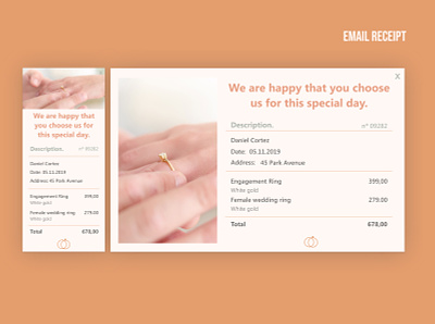 #17 Daily UI - Wedding ring app branding daily 100 challenge dailyui design email receipt illustration ui web wedding