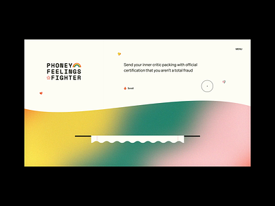 Phoney Feelings Fighter aftereffects animation certificate envelope gradient interaction lisa frank mental health motion product design rainbow ui ux ux uxdesign web web design xd