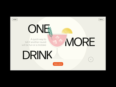 One More Drink after effects alcohol animation bar cocktail count drinks illustration interaction rum tequila web design whiskey xd