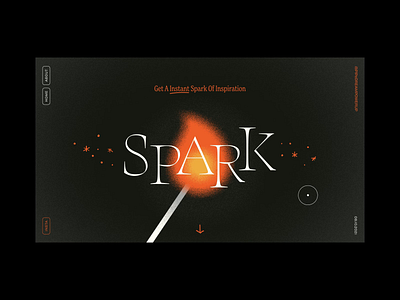 Spark after effects animation dissolve fire illustration inspiration interaction light matchbook matches scroll interaction texture web design xd