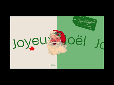 A Bilingual Christmas after effects animation christmas circular text french holidays interaction mouse animation santa secret swedish web design white elephant xd