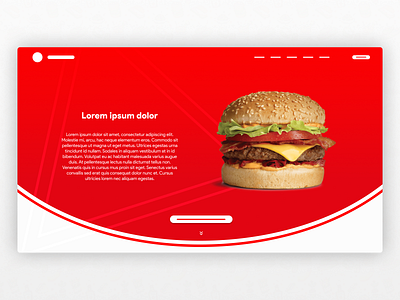 Restaurant Landing Page - Web Design burger burger app burger menu design flat food food app minimal restaurant restaurant app ui web website