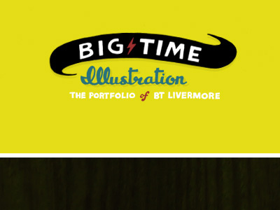 New Portfolio Site Header bigtime illustration lettering typography web design