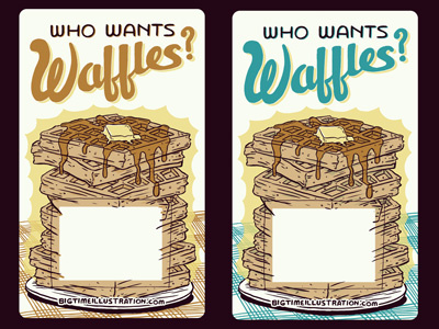 2012 Calendar calendar cartoon illustration lettering typography waffles