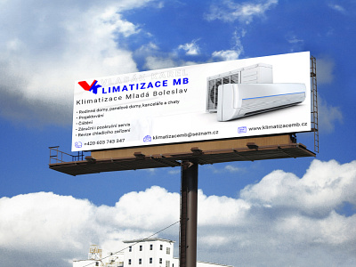 Billboard for a customer from the Czech Republic air conditioners design vector