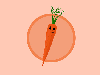 Grett Carrot cartoon food health illustration vector