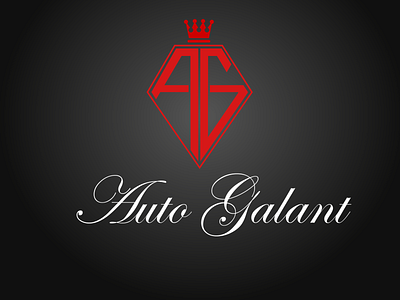 Logo Auto Galant ag logo red white