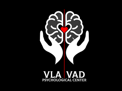 Vlavad Psychological Сenter logo dark logo logo design red white