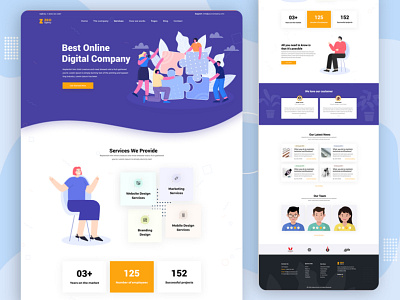 Digital Agency Template business creative agency design landing page professional startups template theme web design website