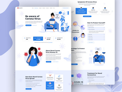 Covid-19 Corona Virus Prevention & Awareness Template awareness coronavirus creative agency landing page medical prevention prevention professional social awareness template theme web design website