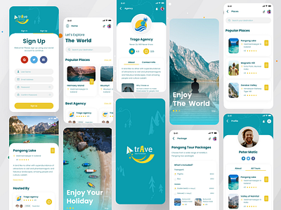 Trave- Travel Agency App agency book agency branding best app design design ios app template travel agency travel agent travel app traveling