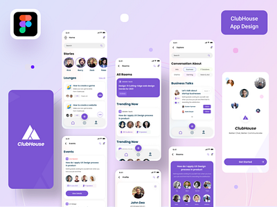 Clubhouse- Mobile App Design