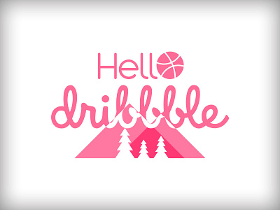 Hello Dribbble branding debut digital dribbble hello illustration product